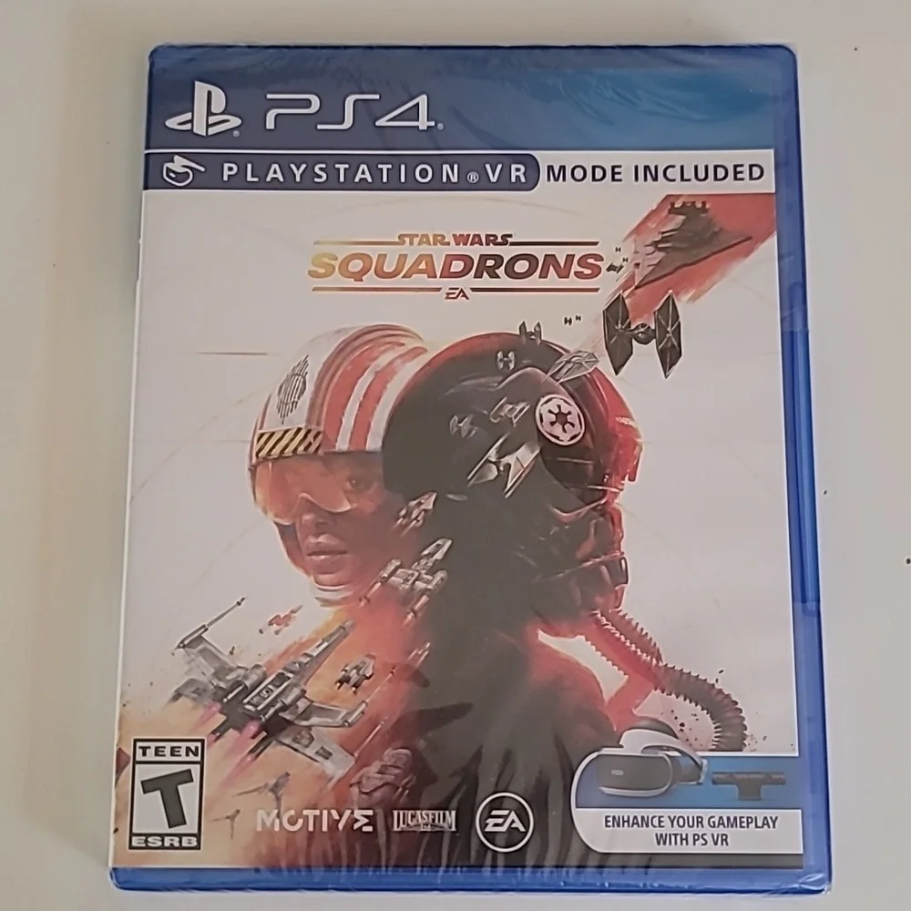 Playstation PS4 VR Mode Included Star Wars Squadrons Rated Teens Blu-ray Disc